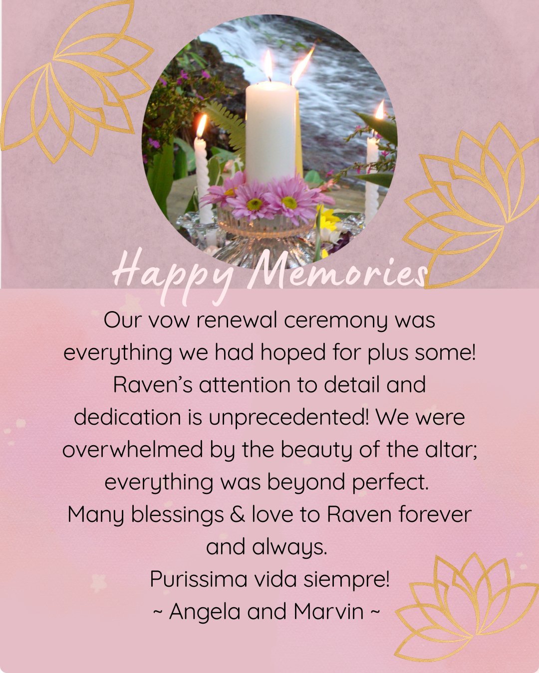 Testimonial from Angela and Marvin