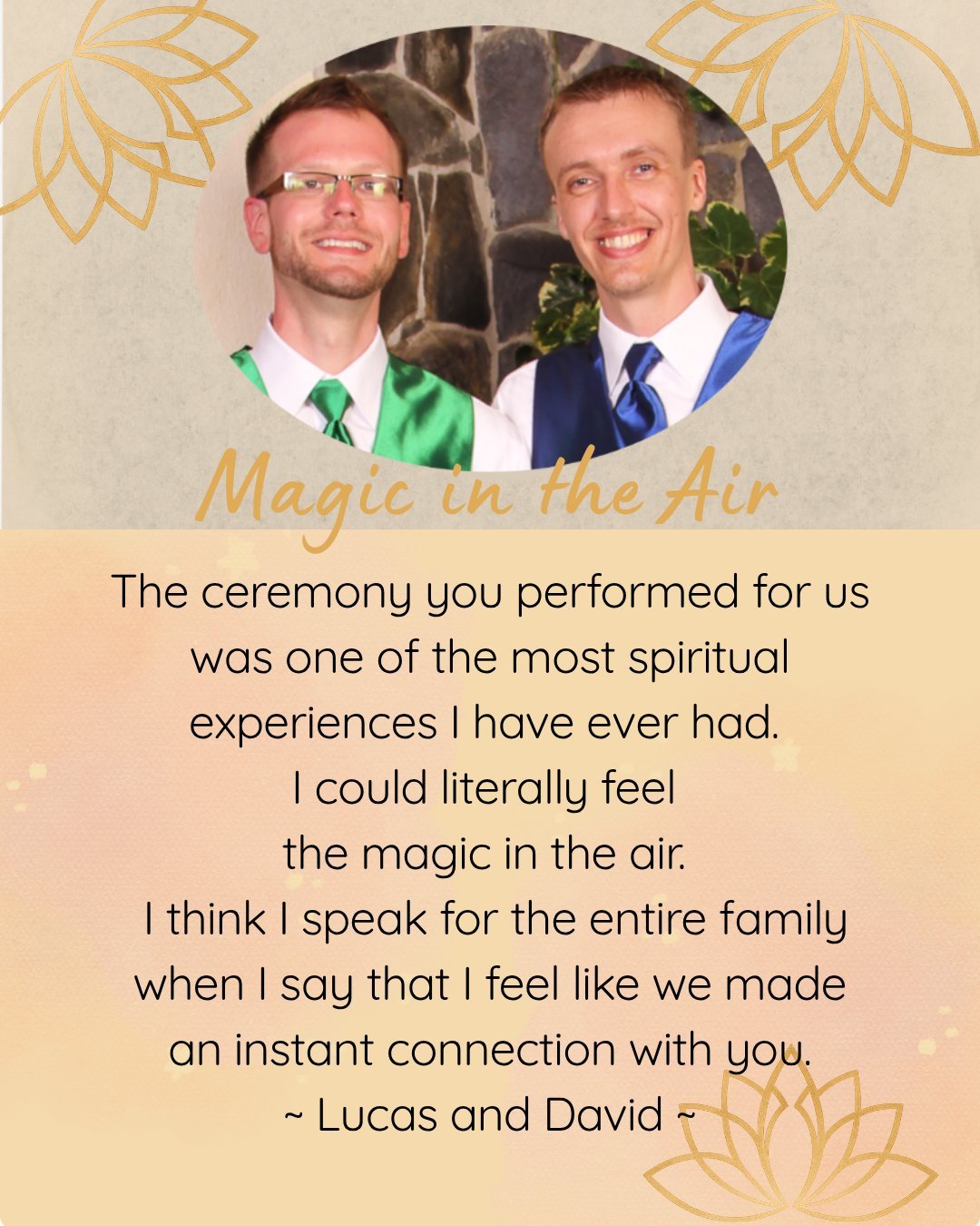 Testimonial from Lucas and David